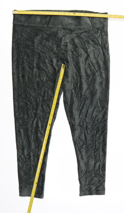 Marks and Spencer Women’s Black Velvet Stretch Ankle Leggings Size 20