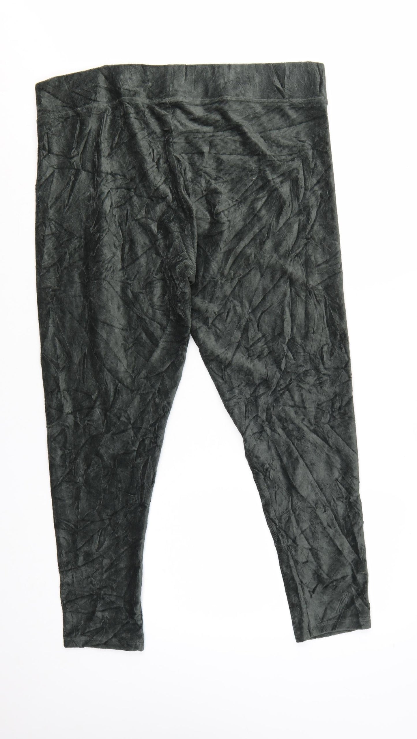 Marks and Spencer Women’s Black Velvet Stretch Ankle Leggings Size 20