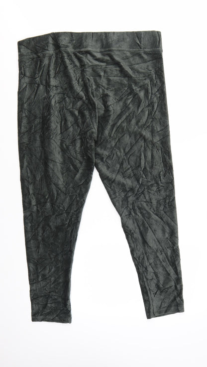 Marks and Spencer Women’s Black Velvet Stretch Ankle Leggings Size 20