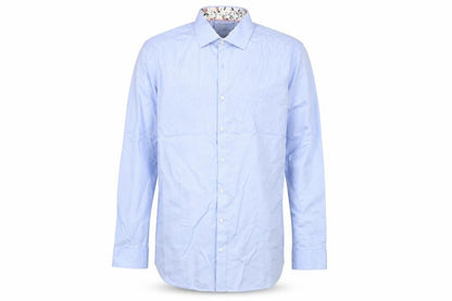 Marks and Spencer Men's Blue XL Slim Fit Pure Cotton Formal Shirt