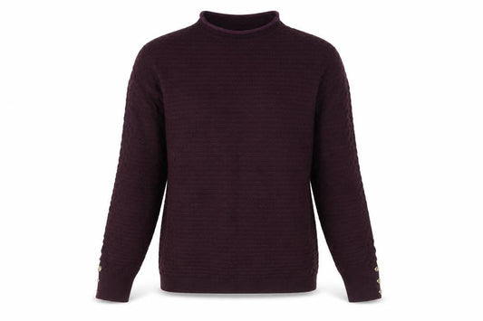 Warehouse Women Purple Mock Neck Long Sleeve Jumper Size 12