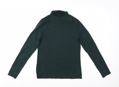 Uniqlo Women’s Green Roll Neck Long Sleeve Cotton Top Size S
