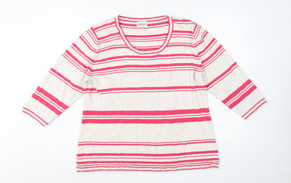 Roman Originals Women's Multicoloured Striped Knit Pullover Jumper L