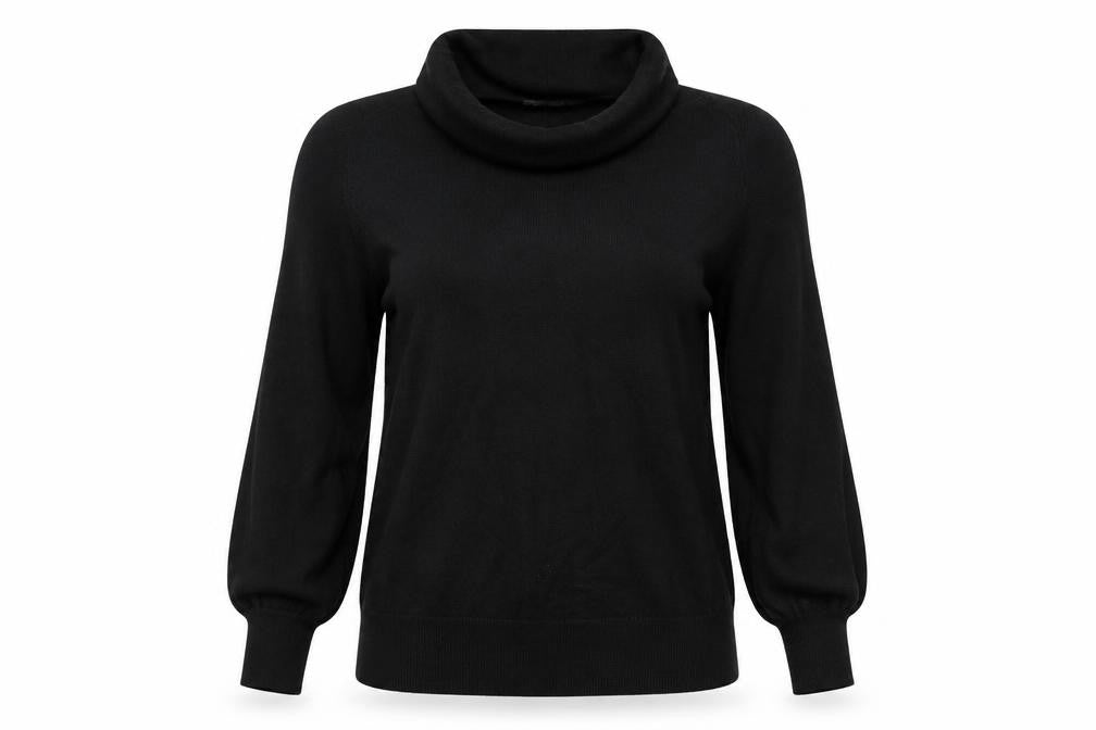 Marks and Spencer Womens Black Roll Neck Long Sleeve Jumper Size 16
