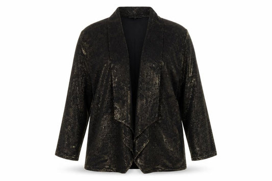 River Island Women's Gold Metallic Wrap Long Sleeve Blouse Size 14