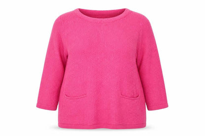 Laura Ashley Women's Pink Wool Blend Pullover Jumper UK 18