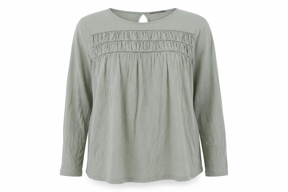 Marks and Spencer Women’s Green Long Sleeve Cotton Tunic Blouse Size 14