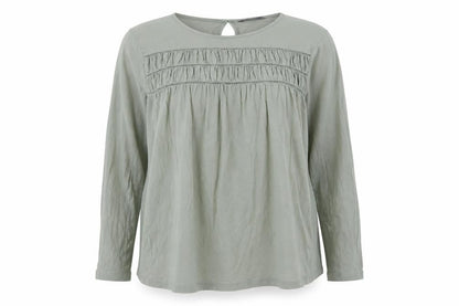 Marks and Spencer Women’s Green Long Sleeve Cotton Tunic Blouse Size 14