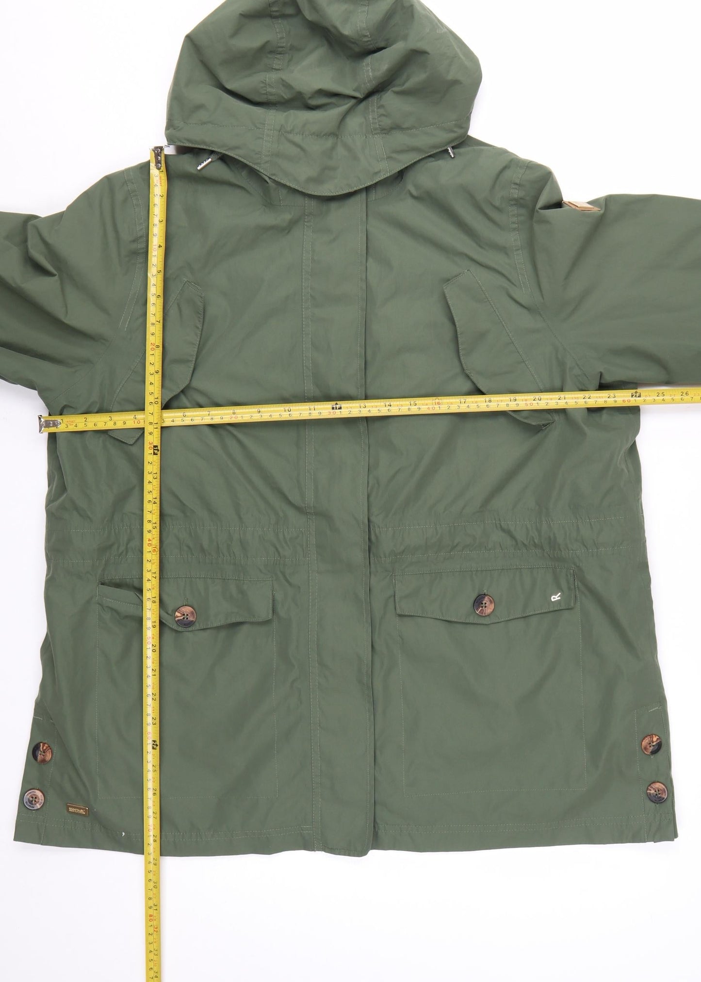 Regatta Womens Green Hooded Parka Jacket Size 20 Waterproof Lined