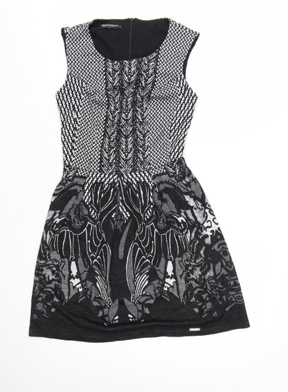 Rinascimento Women’s Black Knit Bodycon Dress M Sleeveless Partywear