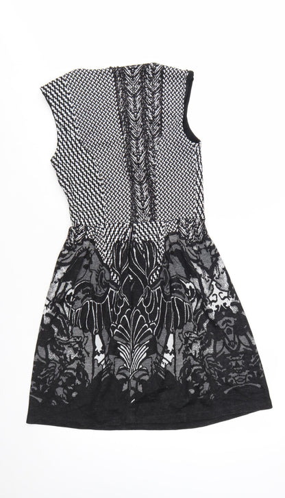 Rinascimento Women’s Black Knit Bodycon Dress M Sleeveless Partywear