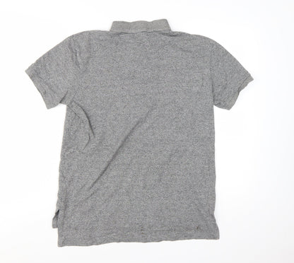 Ralph Lauren Men's Grey Slim Fit Cotton Polo Shirt Size M
