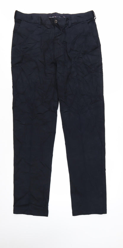 Marks and Spencer Men's Blue Slim Fit Chino Trousers 34W 33L
