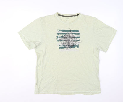 Next Women’s Green Graphic Cotton T-Shirt Size L Casual Summer