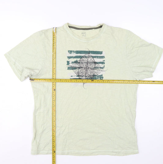 Next Women’s Green Graphic Cotton T-Shirt Size L Casual Summer