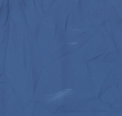 Oasis Women Blue V-Neck Shift Dress Size 8 Knee Length Lightweight