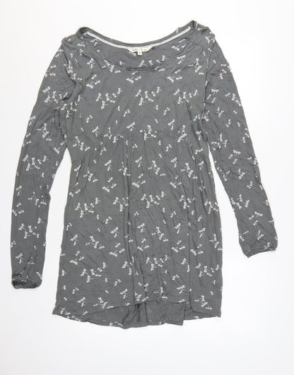 Fat Face Womens Grey Long Sleeve A-Line Dress Size 16