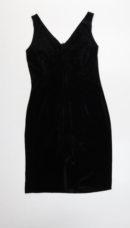 Grace Collection Women's Black Velvet Sheath Dress Size 10