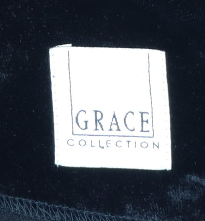Grace Collection Women's Black Velvet Sheath Dress Size 10