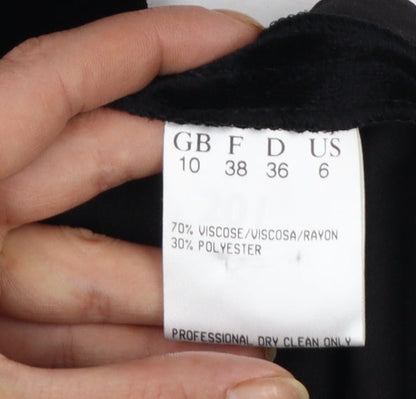 Grace Collection Women's Black Velvet Sheath Dress Size 10
