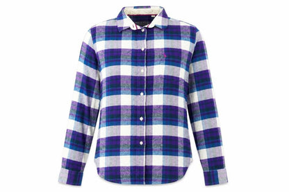 Jack Wills Women's Multicoloured Flannel Check Button-Up Shirt UK14