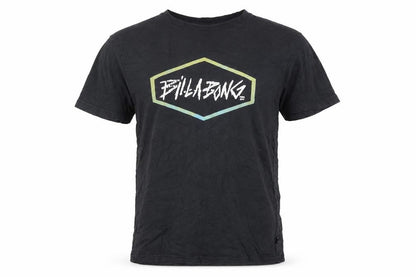 Billabong Boys Black Cotton Logo Graphic Short Sleeve T-Shirt Size 14 Years
