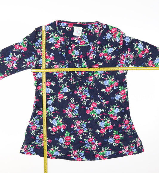 Country Rose Women's Multicoloured Floral Cotton 3/4 Sleeve Tunic Blouse M