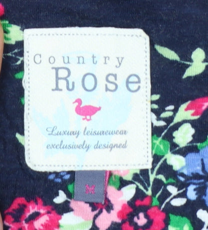 Country Rose Women's Multicoloured Floral Cotton 3/4 Sleeve Tunic Blouse M