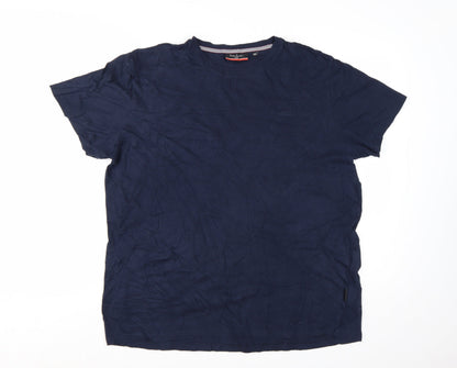 Pierre Cardin Men's Blue 2XL Cotton Crew Neck T-Shirt