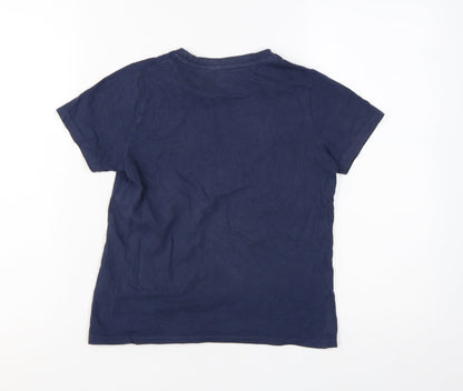 Animal Boys Blue 9-10 Years Cotton Crew Neck Short Sleeve T-Shirt