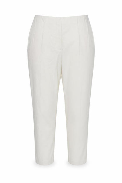 Marks & Spencer Women Ivory Trousers Size 20 Regular Polyester Blend Smart Style