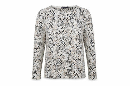 Marks & Spencer Womens Multicoloured Star Print Cotton Long Sleeve T-Shirt Size 12