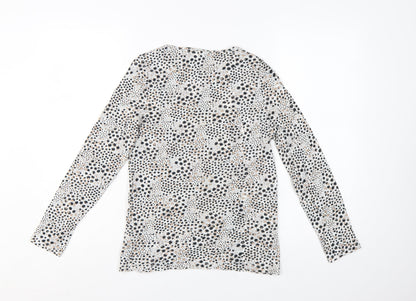 Marks and Spencer Womens Multicoloured Star Print Cotton Long Sleeve T-Shirt Size 12