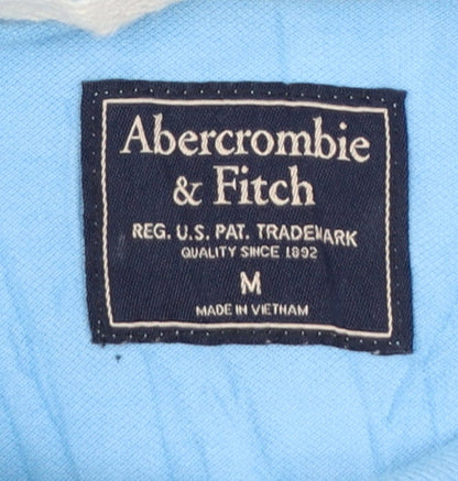 Abercrombie & Fitch Men's Blue Slim Fit Cotton Polo Shirt M