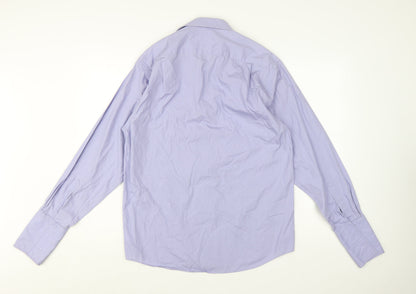 Thomas Nash Men's Lilac Long Sleeve Slim Fit Dress Shirt 15.5in 39cm
