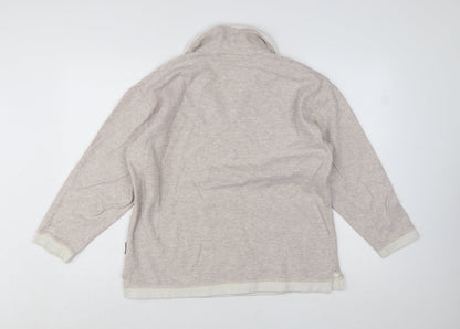 Disneyland Paris Women Beige Cotton Pullover Sweatshirt M Mickey Minnie