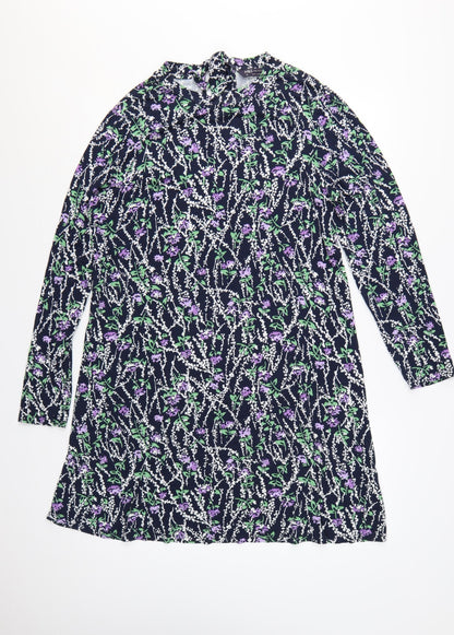 Marks and Spencer Women’s Multicoloured Floral Shift Dress Size 16