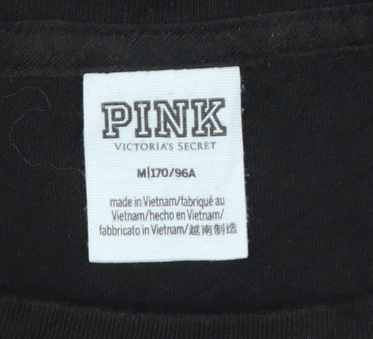 Victoria's Secret PINK Womens Black M Raglan T-Shirt