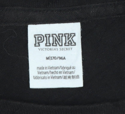 Victoria's Secret PINK Womens Black M Raglan T-Shirt
