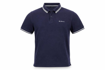 Ben Sherman Men's Blue Regular Fit Cotton Polo Shirt M