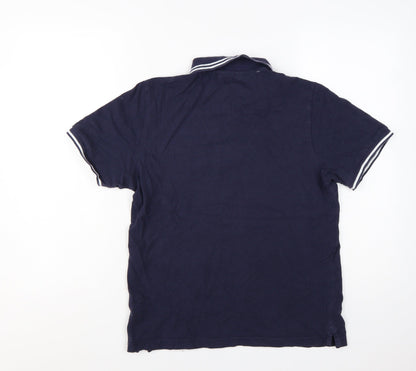 Ben Sherman Men's Blue Regular Fit Cotton Polo Shirt M