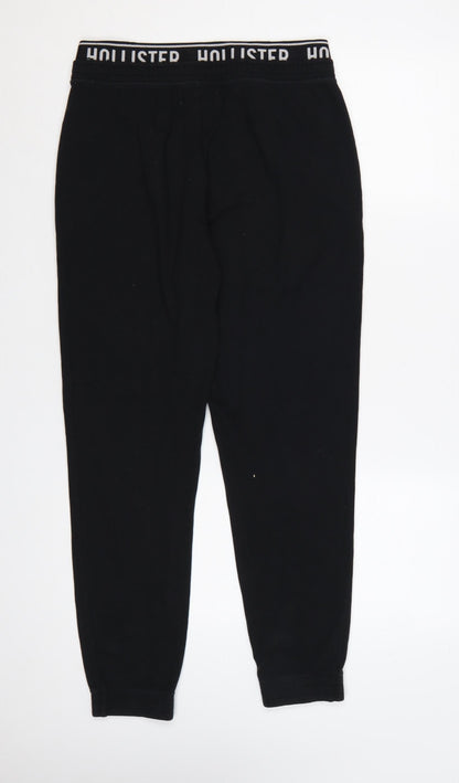 Hollister Men's Black Fleece Joggers S Regular Fit Elastic Waist