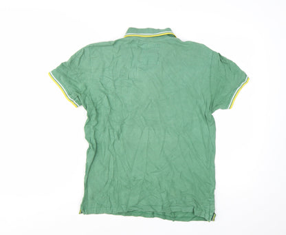 Next Men's Green Classic Polo Shirt Medium Cotton Short Sleeve