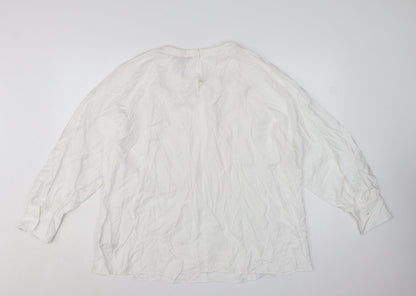Marks and Spencer Women’s Ivory Long Sleeve Basic Blouse Size 20
