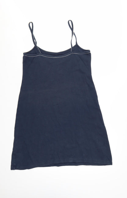 Next Women Blue Size 16 Slip Dress Cotton Jersey Summer Wear