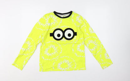 Next Minions Boys Yellow Long Sleeve T-Shirt 12 Years Tie Dye Cotton