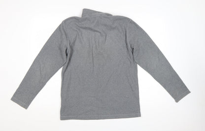 The North Face Mens Grey Fleece 1/4 Zip Pullover Sweatshirt Size S