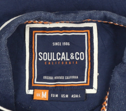 SoulCal & Co Men's Blue Polo Shirt Size M Casual Cotton