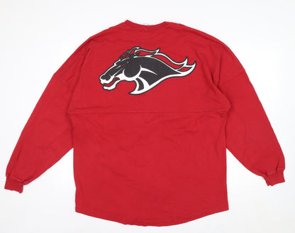 Spirit Jersey Men's Red Brophy Lace Up Long Sleeve Cotton Top M
