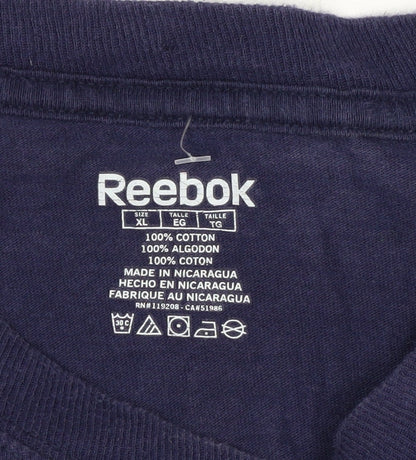 Reebok Men Blue XL Long Sleeve Sabres Hockey Cotton Top